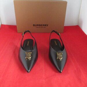 Burberry Sienna Slingback Leather Balllerina Flats $890 - EU 36.5 - Black 1072